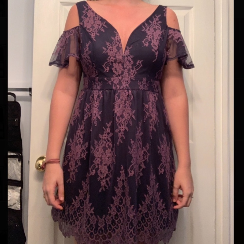 Purple lace dress